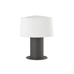 Udend�rs lampe MUFFIN 259 E27 IP44, m�rkegr�, opal 