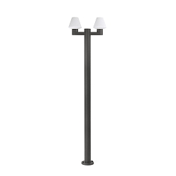 Udend�rs stativlampe MISTU 2-flammer E27 IP44, m�rkegr� 