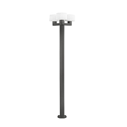 Udend�rs stativlampe MUFFIN 3-flammer E27 IP44, m�rkegr� 