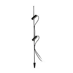 Jordspydslampe CLAP 130 2-flammer LED IP65, sort 
