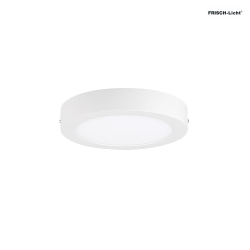 LED Downlight, round, 18W, 3000K, 1500lm, IP20, opal, DALI dimmable, white