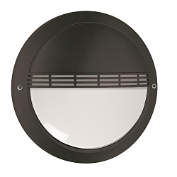 Udendørs wall luminaire med gitter IP65, sort 
