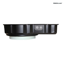 mounting pot with transformer tunnel, black