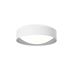 Væg- og Loftlampe PREMIUM ARCHITEKTUR Ø 30,8cm rund IP40, hvid, metalgrå dæmpbar