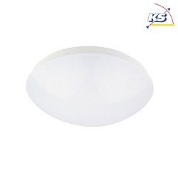 LED Wall and Ceiling luminaire, cambered, 15-21W, 3000K, 2300lm, IP65, white