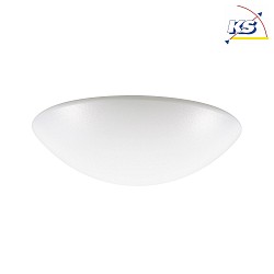 LED Wall / Ceiling luminaire, spherical, 7,5-15W, 3000K, 1500lm, IP40, silk gloss, white
