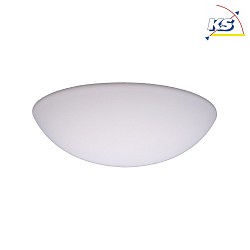 LED Wall and Ceiling luminaire, cambered, 7,5-15W, 3000K, 1600lm, IP44, Opalglass, white