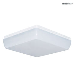 LED Wall and Ceiling luminaire, square, 13W, 4000K, 1500lm, IP54, white