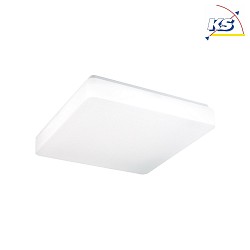 LED Wall and Ceiling luminaire, square, 30W, 3000K, 3200lm, IP54, PC, DALI dimmable, white