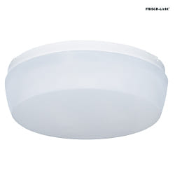 LED Wall and Ceiling luminaire, round, 13W, 4000K, 1500lm, IP54, white