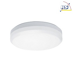 LED Wall and Ceiling luminaire, cylindrical, 24,5-32W, 3000K, 3400lm, IP65, white