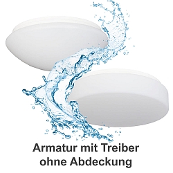 Væg- og Loftlampe ECO 7510 Ø 26,5cm IP65, hvid dæmpbar