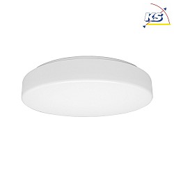 LED Wall / Ceiling luminaire, cylindrical, 15W, 3000K, 1500lm, IP40, silk matt, DALI dimmable, white