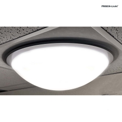 Dekorring for LED Wall / Ceiling luminaire, spherical and cylindrical, series 7510, D33cm, stainless steel look titanium