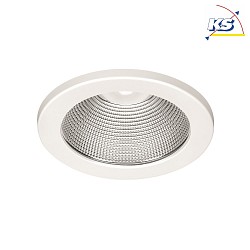 LED Recessed Downlight, 10W, 3000K, 1000lm, IP20, faceted reflector, white