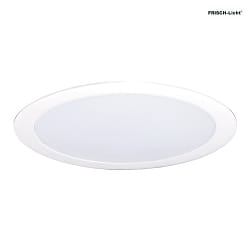 ceiling recessed luminaire 17 flat, round IP44, white dimmable