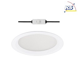 LED Recessed Downlight round, 30W, 2700K, 3200lm, IP44, UGR < 19, DALI dimmable, white