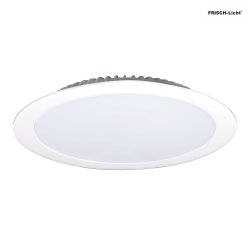 LED Recessed Downlight, 48W, 4000K, 4000lm, IP44, very flat, white