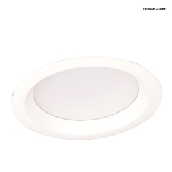 LED Recessed Downlight, 30W, 4000K, 2600lm, IP65, DALI dimmable, white