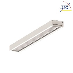 LED Light strip Surfaced /Pendant grid luminaire, 56W, 4000K, 7300lm, IP20, direct, UGR < 19, DALI dimmable, white