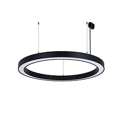pendant luminaire � 62CM CCT Switch, direct, UGR < 19, multipower, ring shape IP40, black 