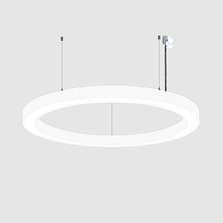 pendant luminaire � 98CM CCT Switch, direct, UGR < 19, multipower, ring shape IP40, white 