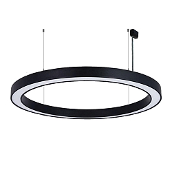 pendant luminaire � 150CM DALI controllable, CCT Switch, direct, UGR < 19, ring shape IP40, black dimmable