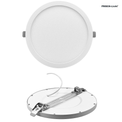 LED Recessed Downlight, Refurbishment downlight, 18W, 3000K, 1500lm, IP40, round, DALI dimmable, white