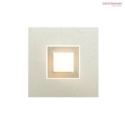 LED Wall / Ceiling luminaire KARREE, 1 flame, 620lm, 8,8W, 2700K, pearlescent, champagne, dim-to-warm