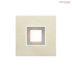 LED Wall / Ceiling luminaire KARREE, 1 flame, 620lm, 8,8W, 2700K, pearlescent, titanium, dim-to-warm
