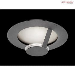 LED Wall / Ceiling luminaire FLAT, 1 flame, 2700K - 6500K, grey/silver grey, dimmable
