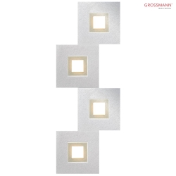 LED Wall / Ceiling luminaire KARREE, 4 flames, 2480lm, 28,2W, 2700K, aluminum, champagne, dim-to-warm