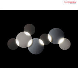 LED Wall / Ceiling luminaire CIRC, 6 flames, 2700K or 6500K, graphite/silver, dimmable