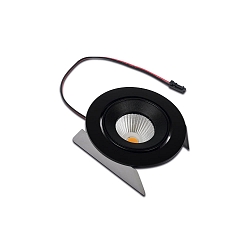 Indbygningslampe svingbar IP44, sort, gennemsigtig, lakeret d�mpbar 4