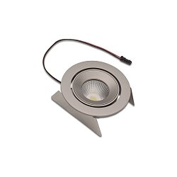 LED Indbygningsspot SR 68-LED, IP44, 350mA, CRi >90m UGR<19, kardan svingende 20�, 4.8W 2700K 35�, rustfrit st�l look