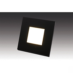V�gindbygningslampe IP20, opal, sort, lakeret