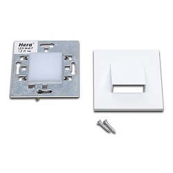 LED V�g Indbygningslampe LED Wall Down til Indbygnings- og hulrumsd�ser, IP20, 7.5 x 7.5cm, 230V, 1.8W 3000K 90lm, hvid