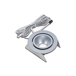 LED Indbygningslampe Dynamic SR 68-LED til BAP, IP44, LED-24, 6.5W 2700-5000K 420lm 40�, CRi >90, svingbar, Chrom matt