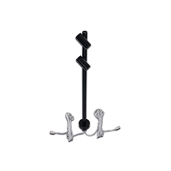 LED Duo Spot for object lighting, height stepless to 30cm, 24V DC, CRi >90, rotatable/ swivelling, 2x 1.5W 3000K 38�, black