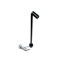LED Mono Spot for object lighting, seamless height up to 30cm, 24V DC, CRi>90, rotatable, swiveling, 1.5W 4000K 38�, black