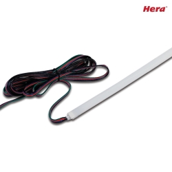Damp proof LED RGB Tape F, IP54, 500cm, 600 LED, 24V DC, 65W 120, incl. connection cable, for homogeneous RGB surface light