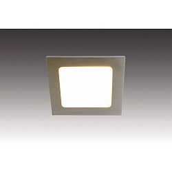 LED Indbygningslampe FAQ 58 med overfladelys, 3W, 3000K, IP20, b�rstet rustfrit st�l
