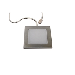 LED Indbygningslampe FAQ 58 med overfladelys, 3W, 3000K, IP20, b�rstet rustfrit st�l
