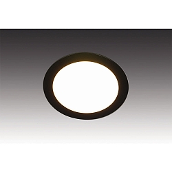 LED Overfladelys Indbygningslampe FAR 68-LED, IP44, rund, LED-24 forbindelse, CRi >90, 3000K 270lm 110�, sort