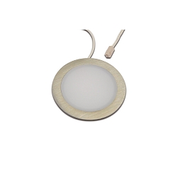 Recessed LED area light luminaire FAR 68-LED, IP44, round, LED24 connection, CRi>90, 3000K 270lm 110�, inox