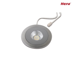 Recessed LED spot with reduced glare-effects, metal casing, ca. 2700K, locking hook mounting