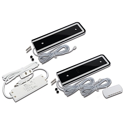 Armatur til brug under kabinettet IP20, aluminium, mat