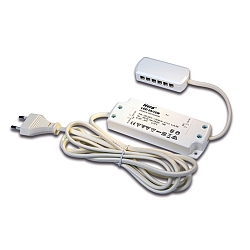 Transformer LED 24/15W Netledning, 200cm med Eurostik, 12-foldet distribut�r
