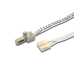 Tilbeh�r til PS Mini slot track 24V med Str�mforsyning - feeder 250cm, Kabel med 2x LED-24 stik, anodiseret aluminium