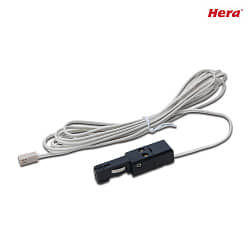 Accessory for LED Track 24V tracks - end position feed with connecting cable 250cm incl. LED24-plug, black